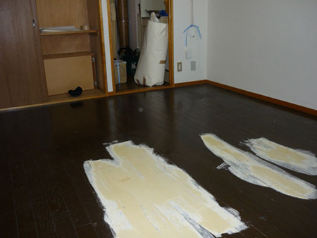 フローリングめくれ補修