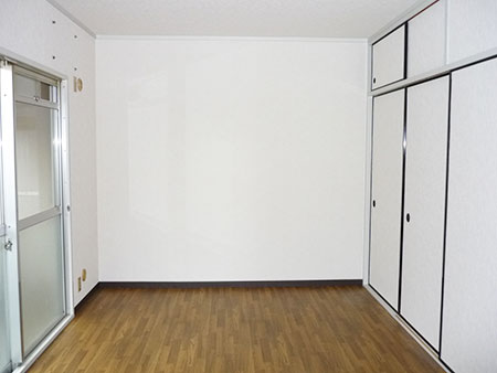 床上げ　壁パテ完了